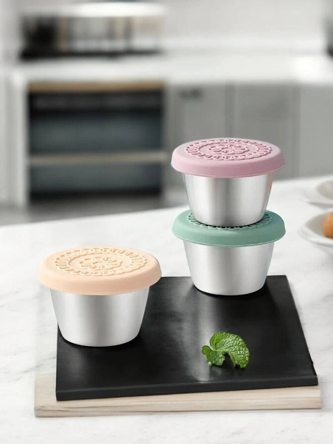 Contenants pour sauce en inox de 70ml