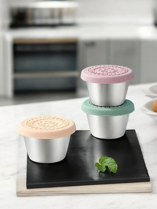 Contenants pour sauce en inox de 70ml